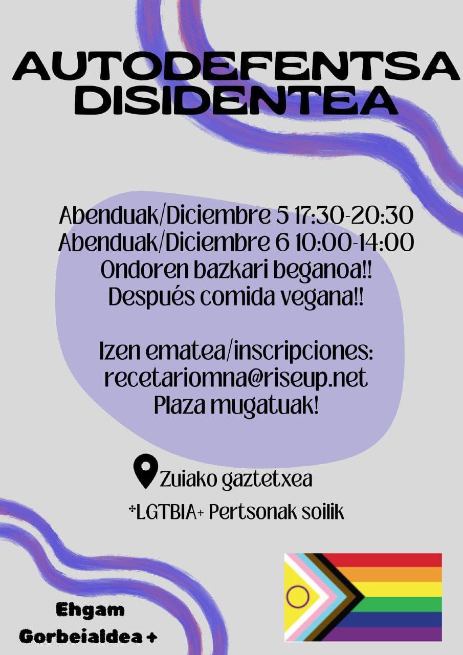 [:es]Taller de autodefensa disidente[:eu]Autodefentsa disidentea tailerra[:] @ Gaztetxe