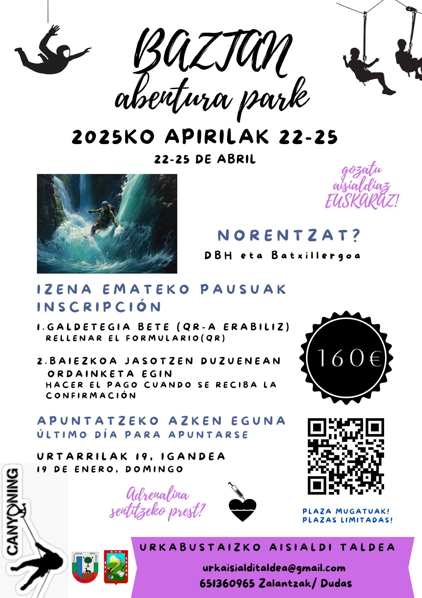 [:es]Último día para apuntarse en Baztan Abentura Park[:eu]Baztan Abentura Park-en egonaldirako izena emateko azken eguna[:]